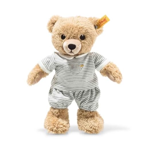 Fehn 091014 Mini-Spieluhr, Teddy, Oskar, 17 5 Steiff 239908 Schlaf-gut-Bär Plüschtier, Mehrfarbig