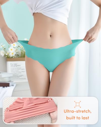 Domee Girls Seamless Underwear No Show Panties for Teens Pack of 63