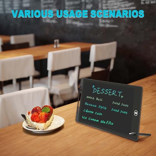 Image of Magnetic Dry Erase Board for Fridge, 9.8 inchx6.7 inch Small LCD Writing Tablet Blackboard Grocery to Do List Magnet Pad Black White Whiteboard Adult Chore Chart Refrigerator Digital Notepad Message Center