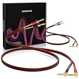 UCINNOVATE 2パック 14AWG スピーカーワイヤー バナナプラグ付き 3m HiFi OFC スピーカーケーブル 金メッキ直角バナナプラグからバナナプラグへ オーディオケーブル スピーカーコード オーディオマニア用 (3m / 9.8フィート)