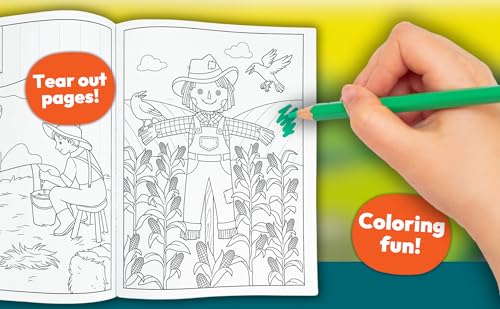 John Deere Kids Coloring Book for Little Farm and Tractor Lovers; Includes Perforated Pages and Bonus Sticker Sheet