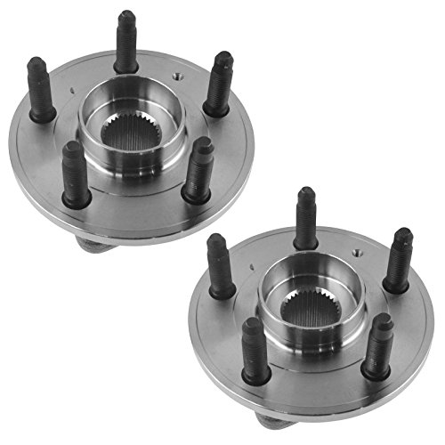 Image of TRQ Font and Rear Wheel Bearing and Hub Assembly Set 2 Piece Compatible with 10-15 Chevrolet Camaro LT Manual Transmission 10-15 Camaro LS Manual Transmission 10-11 SS Automatic