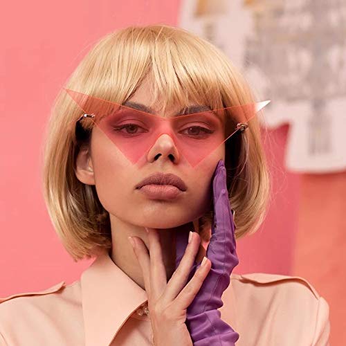 Image of willochra Triangle One Piece Frameless Sunglasses For Women Trendy Ocean Lens Sun Glasses Men Party Prom Sunglasses