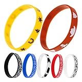 OSALADI 7 Stück Silikonarmband Western Stil Farbenfrohes Dehnbares Unisex Armband mit Armbandanhängern Vielseitiges Party Accessoire für Damen und Herren