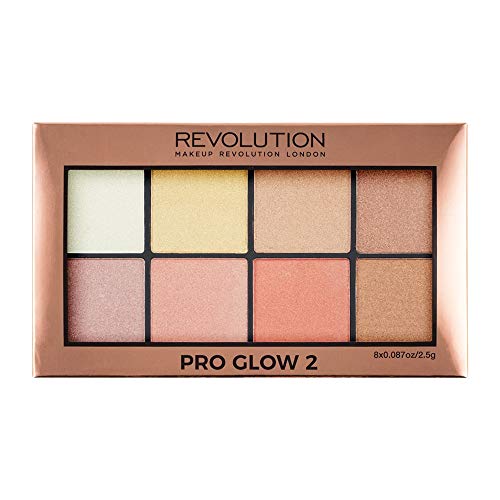 Makeup Revolution Pro Glow Palette, Multicolor, 20g