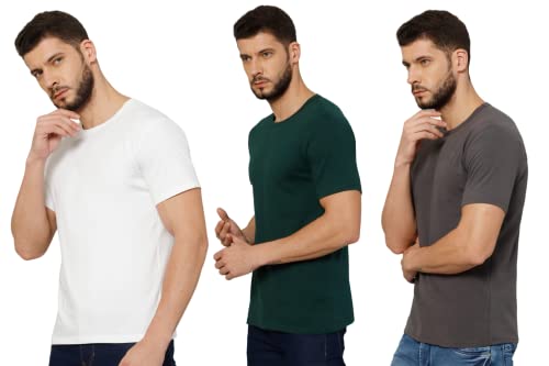 Image of T-Shirt for Men - 100% Cotton Casual T-Shirt | Half Sleeve, Round Neck 4 Way Stretch Fabric | Slim Fit T-Shirt