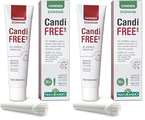 Naturando Donna Candifree DM con Halobor, Calendula y Lavanda - Tubo 30 ml con cánula (Paquete de 2)