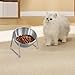 Baoblaze Cat Bowl, Feeding Container, Decor Non Slip,Water Dish Bowl, Elevated Pet Feeder for Puppy Bedroom,Home,Living Room,Traveling, Round Single Bowl
