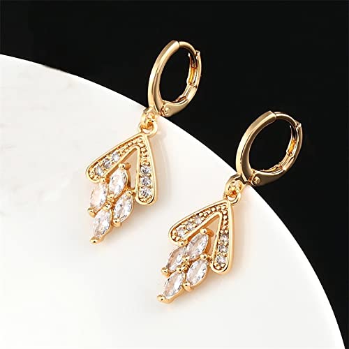 Jewelry Crystal Geometry Pendant Hanging Ear Cuff Hoops Decorations for Women Earrings