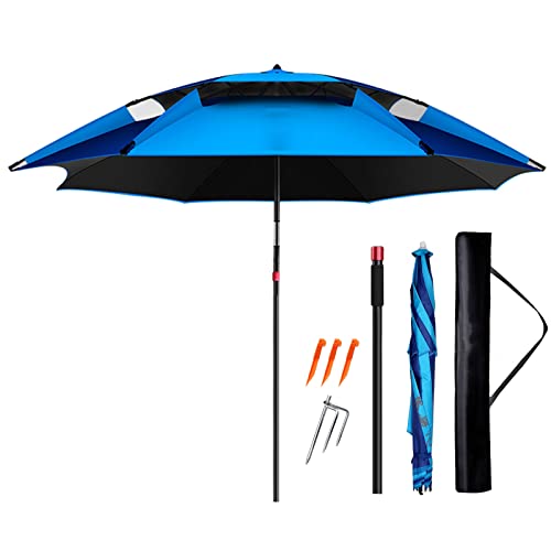 Parasol de balcon anti UV avec manivelle et mât aluminium