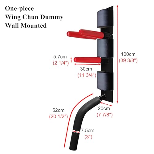 Maniquí de entrenamiento Wing Chun para pared, pila de madera para artes marciales y kung fu