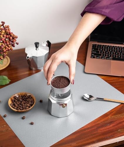 Image of Aluminum Italian Style Stovetop Coffee Maker | Moka Pot Espresso Percolator South Indian Filter Degree Kaapi Decoction | Coffee Machine Brewer Pot for Induction Gas Stove| 6 Cups