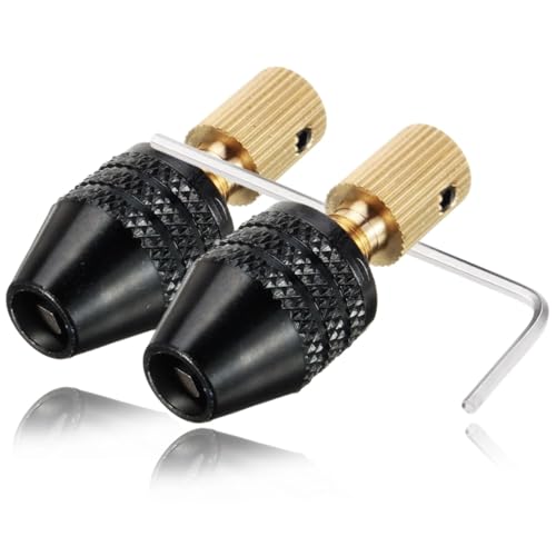 Kit 2 Mini Mandril Adaptador Eixo 3.17mm Pinça Aperto Rápido Micro Retífica Micro Motor Broca 0,3 A
