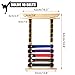 JUXYES Wall Hanging Martial Arts Belts Organizer for 10 Belts with Medal Hanger and Stickers, Bamboo Karate Belt Display Holder Rack, Taekwondo Belt Display Holder for Martial Arts Learners
