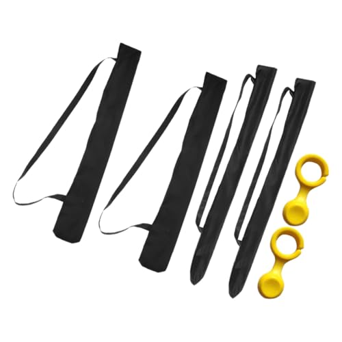 FENICAL Bolsa para Paraguas con Correas Funda Absorbente de Poliéster Resistente Suciedad 6 Piezas 2 Fundas para Paraguas Rectos Invertidos Negras Adecuado para Almacenamiento y