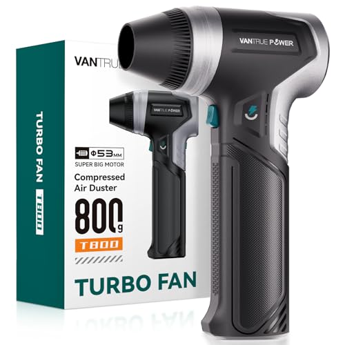 Electric Air Duster-（3 Times The Average Market Wind Force）, Super Power Cordless Duster, Rechargeable Brushless Motor Durable Blower, 3-Gear Adjustable for Keyboard, Car, House, Patio