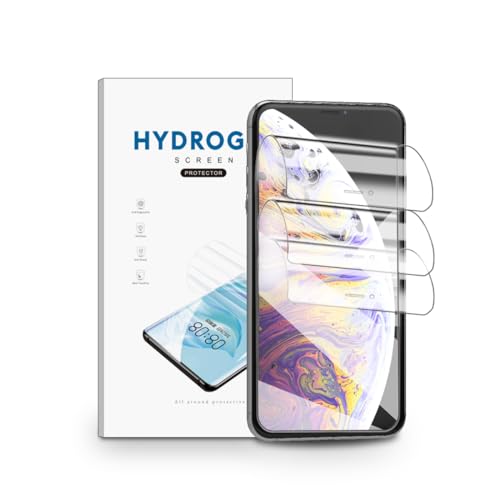 nvskvd Screen Protector for iPhone XS Max Pack of 3 TPU Screen Protectors, Clear HD Soft Hydrogel Film