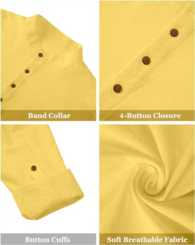 Image of Zombom Combo of Men's Casual Solid Cotton Polyester Blend Full Sleeve Straight Kurta Shirt (Pack of 2)