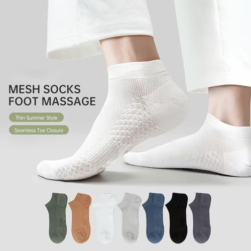 Best Men's Breathable Mesh Ankle Socks with Anti Slip and Shock Absorbing Features - Image 2