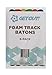 Get Out! Foam Relay Running Baton 6-Pack – 12in Plastic Red, Orange, Yellow, Green, Blue, Black Track & Field Sticks
