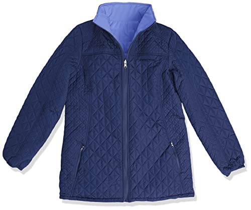 Arctix Women s Kaylee Ultra Lite Reversible Quilted 3 4-Length Jacket, Navy Violet, 3X
