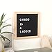 Changable Felt Letter Board with 580 Letters, Numbers & Symbols,10x10 Inches, Changeable Wooden Message Board Sign, Oak Wood Frame,Wall Mount, with Free Canvas Bag, by AIMIUR