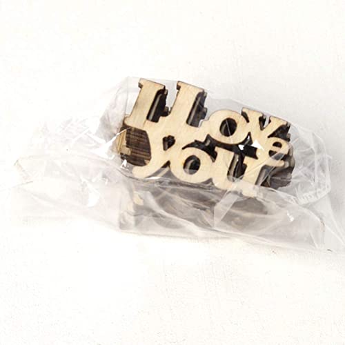 15Pcs Unfinished Wood Embellishments I Love You Unfinished Wood Pieces Wooden Ornaments Wooden Chips For Arts Crafts Diy Wedding Decoration #TOP3