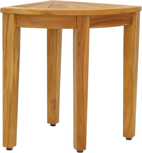 Image of AquaTeak Kai Corner 15.5 inch Teak Shower Bench