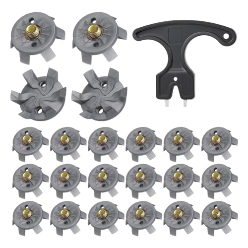 Bloepum Golf Spikes Set Includes 30 Pcs Golf Cleats Replacement Golf Cleats Spanner Metal Thread Screw 6 mm Dia Golf Spike Too