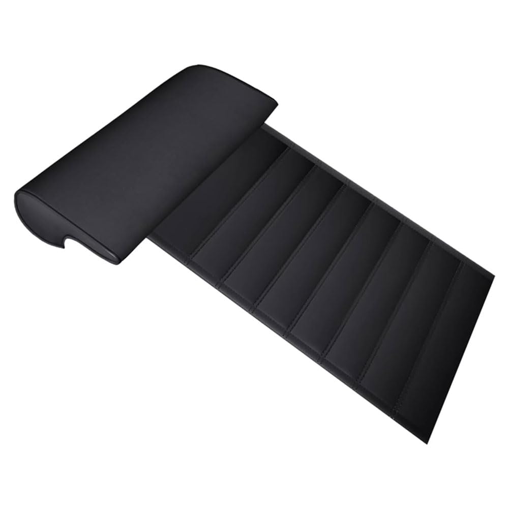 Autostoel Verlengkussen voor Tesla Model Y 2021-2024, PU Lederen Beenondersteuningskussen Dijbeen Knie Kussen Verlengkussens Comfort Accessoires,A/Beige