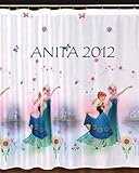  Disney Voile Net Curtain La Reine des Neiges Prêt à être confectionné, 150 cm de large x 150 cm de large