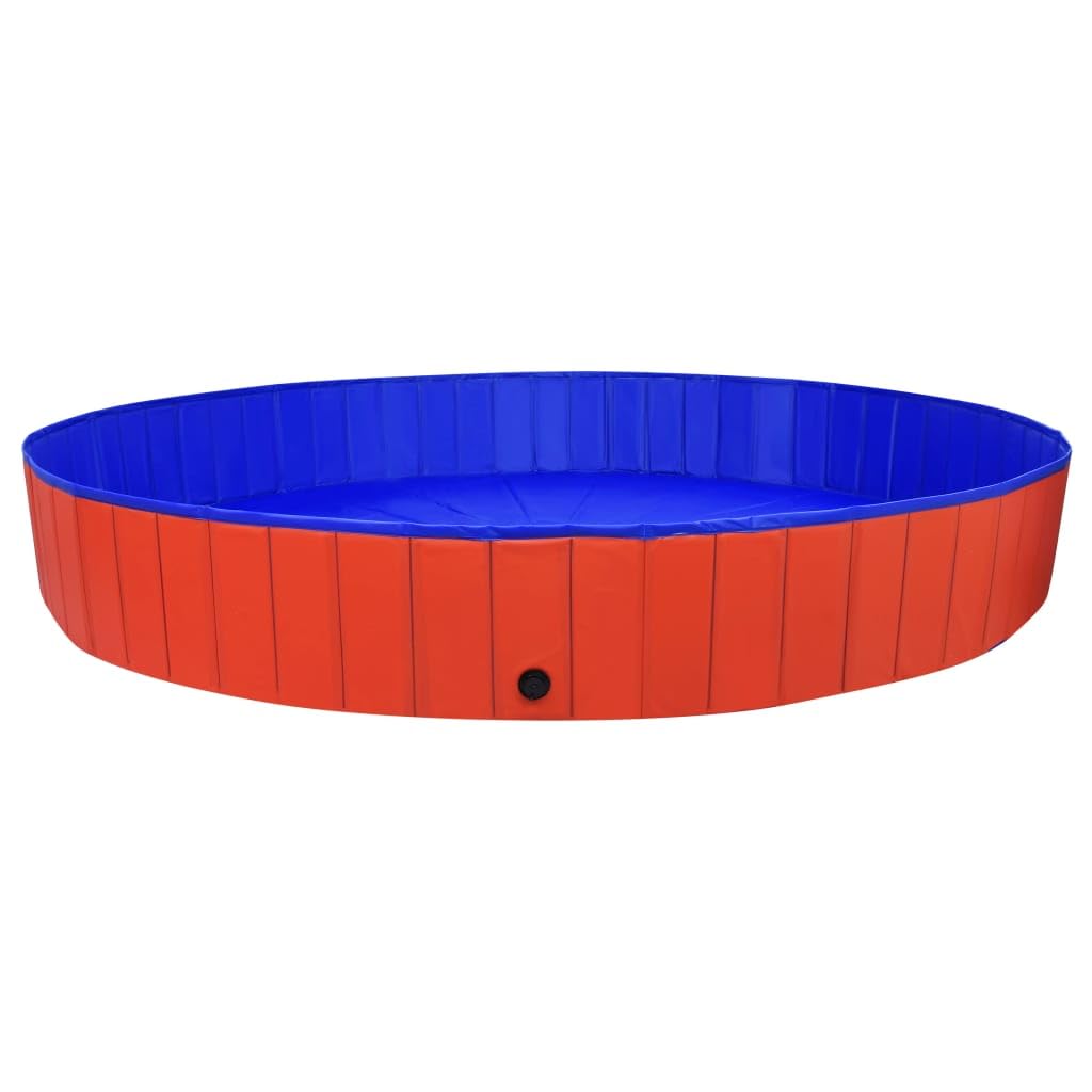 vidaXL Hundepool Faltbar Rot 300x40 cm PVC