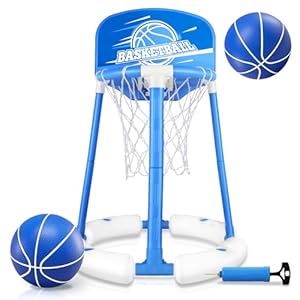 Charmofun Pool Basketballkorb Set mit 2 Bällen