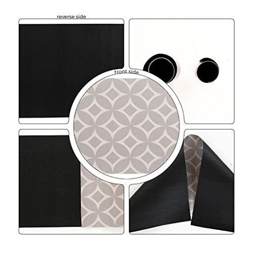 Benissimo-Modern Mats, 24”X62” + 20”X32” Set Of 2 Ultra-Thin (1/10 Inch) Kitchen Mat Rubber Backing, Waterproof, Low Profile, Durable&Non Slip, Indoor Floor Mat For Entry, Patio, Diamond Ring #TOP5