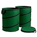 Produktbild Wiltec 3x Laubsack rund 100l Grün Pop Up Faltbar 600D-Oxford-Polyester Abfallsammlung Rasensack Gewebesack Robust Gartenabfälle