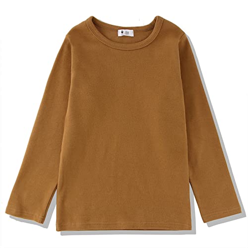 Image of POBIDOBY Toddlers Long Sleeve T-Shirt Soft Cotton Top Tees for Girls and Boys 1-Pack
