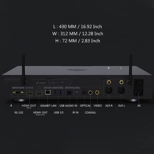 zidoo UHD3000 4K Media Player, Smart HDR Android TV Box Internal DAC