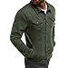 LONGBIDA Men's Casual Classic Denim Jacket Slim Fit Fashion Jean Coat(Green,X-Large)