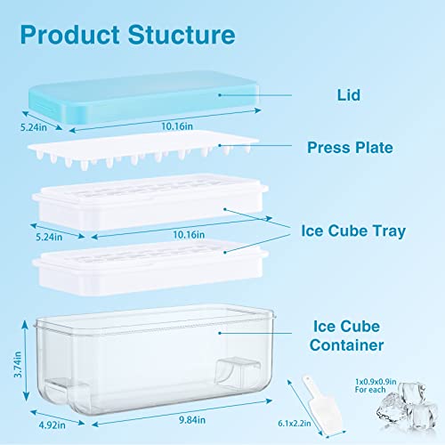 Bandejas para cubos de hielo Todolla con tapa y cuchara miniatura 2