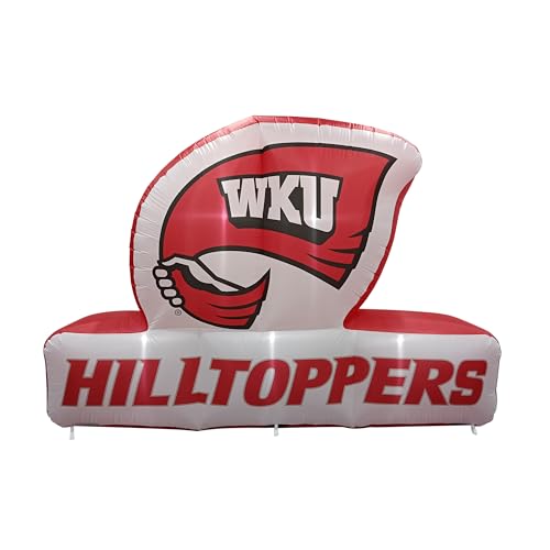 FANMATS NCAA Western Kentucky Hilltops Inflatable Mascot - Self Inflating Inflatable Display, Built-In Blower & Tethers, Official Team Logo – Show Your Spirit All Year Round