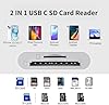 Lecteur de Carte SD USB C, Adaptateur Micro SD vers Type C, Adaptateur Carte de Caméra SD, Lecteur de Carte Mémoire Externes pour iPhone 17/16/15, MacBook, iPad Pro/Air, Samsung Galaxy, Android