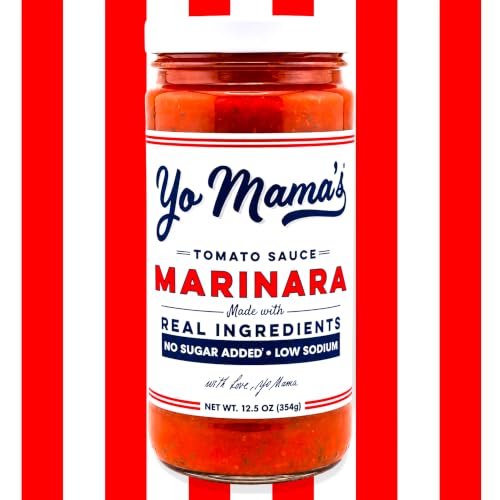 Image of Yo Mama's Foods Keto Marinara Pasta Sauce - (3) 12.5 Ounce Jars - No Sugar Added, Low Carb, Low Sodium, Gluten Free, Paleo Friendly, and Made with Fresh, Non-GMO Tomatoes