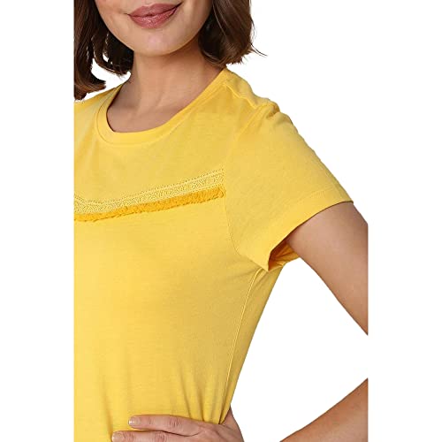 Image of Vero Moda Women's Cotton Blend Regular Fit T-Shirt