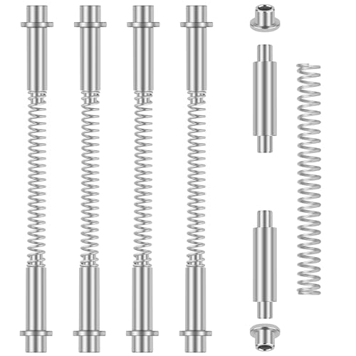 4 Pack K 5131 Storm Door Hinge Pin Kit Fits for Screen Door Hinges Pins Repair & Replacement, Larbeti Aluminum Gate Hinge Pin with 8P Pivot Rod, 8P Bushing, 4P Stainless Steel Spring