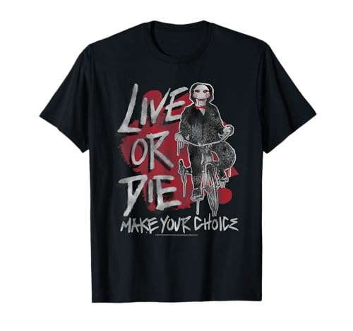 Saw Live or Die Jigsaw on Tricycle Horror Movie T-Shirt