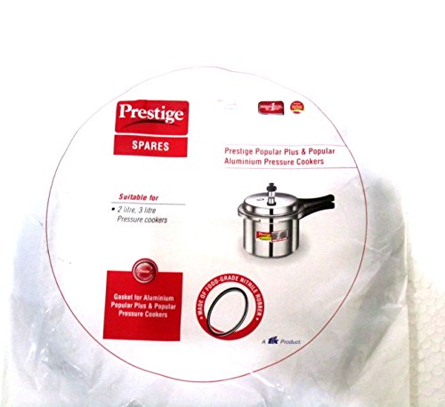 Image of Prestige Gaskets 2 Pcs And 2 Pcs Safety Valve For 2Lit,3 Liter Prestige Popular Plus And Popular Aluminium Pressure Cookers, Assorted