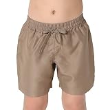 [HEAZEL] ヘーゼル 全26色柄 キッズ サーフパンツ 水着 ハーフパンツ 男の子 女の子 ショートパンツ 子供 ベビー 速乾 水陸両用 UVカット ダークベージュ 140 サイズ