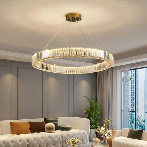 Lustre LED cristal moderne suspension LWX salon chambre