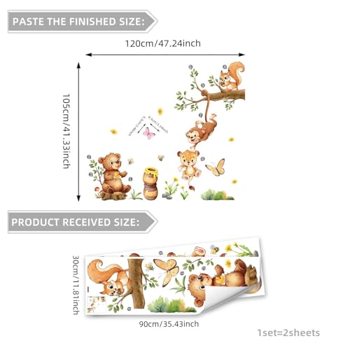Vinilos Decorativos Animales Bosque Forestales para Pared miniatura 6