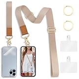 Yonlevres Phone Lanyard Crossbody Strap, Cell Phone Lanyards for around the Neck Wristlet Wrist Strap Solid Color Adjustable for Keys Case Accessories Travel Essentials